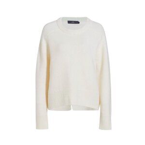 Arch4 Bexley Cashmere Sweater Womens Large Cream Ivory Crew Neck Long Sleeve